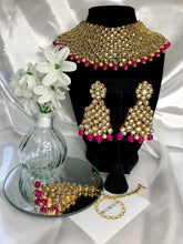 Load image into Gallery viewer, Preeti Necklace Set in Magenta
