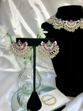 Load image into Gallery viewer, Prapti Necklace Set in Antique Silver
