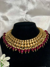 Load image into Gallery viewer, Priya Necklace Set in Maroon
