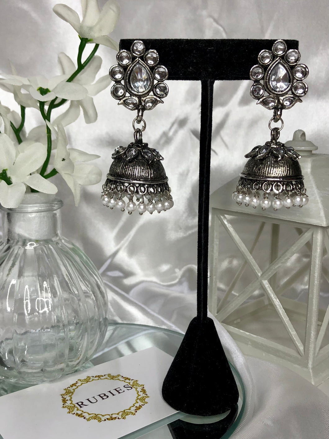 Beli Earrings in Antique Silver