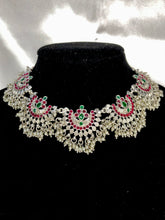 Load image into Gallery viewer, Prapti Necklace Set in Antique Silver
