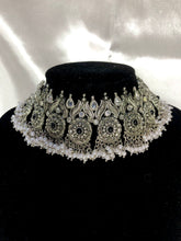 Load image into Gallery viewer, Aaheli Necklace Set in Antique Silver
