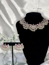 Load image into Gallery viewer, Prapti Necklace Set in Antique Silver
